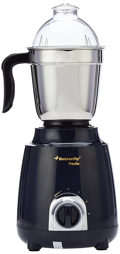 Butterfly Pestle 750W Mixer Grinder, 4 Jar, Ink Blue